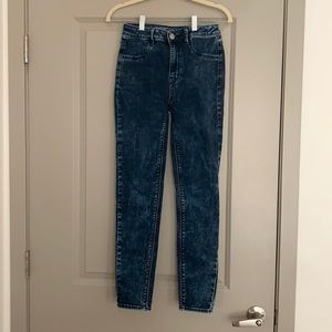 American Eagle acid wash high rise jeans